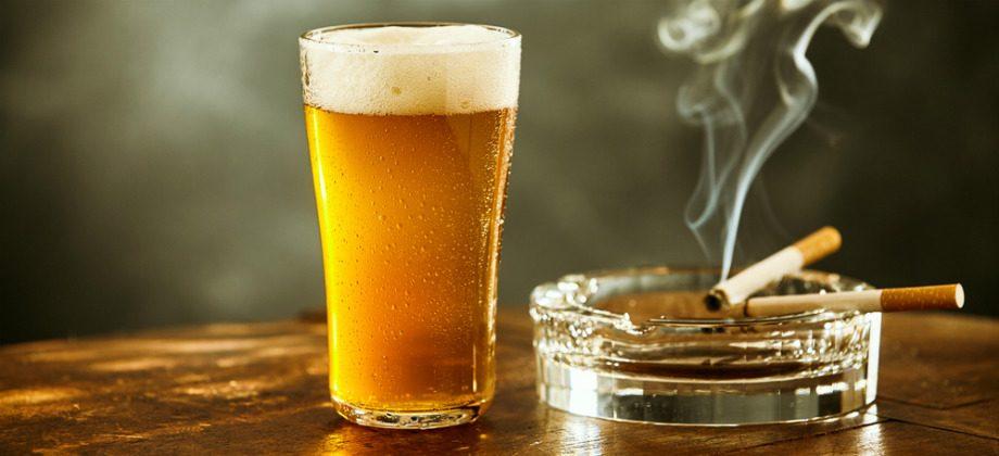 Evite o tabagismo e o consumo de álcool