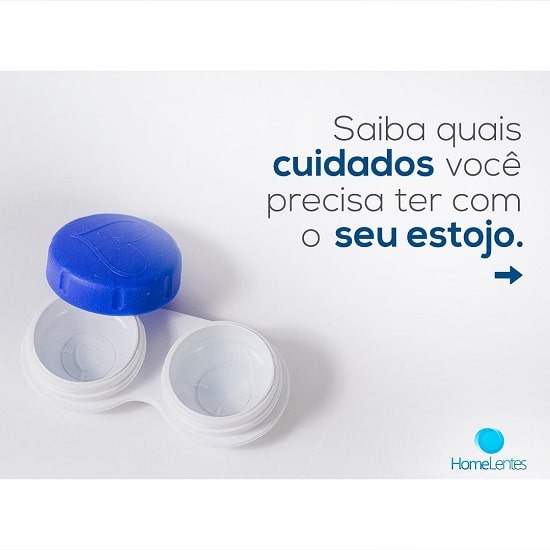 estojo de lentes de contato